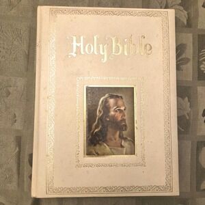 Vintage 1978 Regency Holy Bible KJV Red Letter Illustrated Family Bible